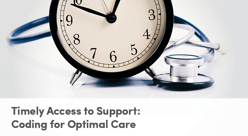 Timely Access to Support: Coding for Optimal Care